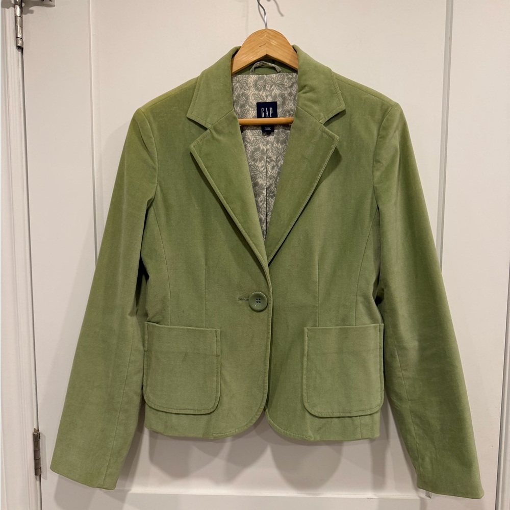 Green VELVET Blazer